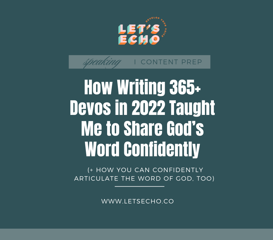 5 Key Takeaways from Writing 365 Devos in 2022 (and How You Can Share God’s Word with Confidence)